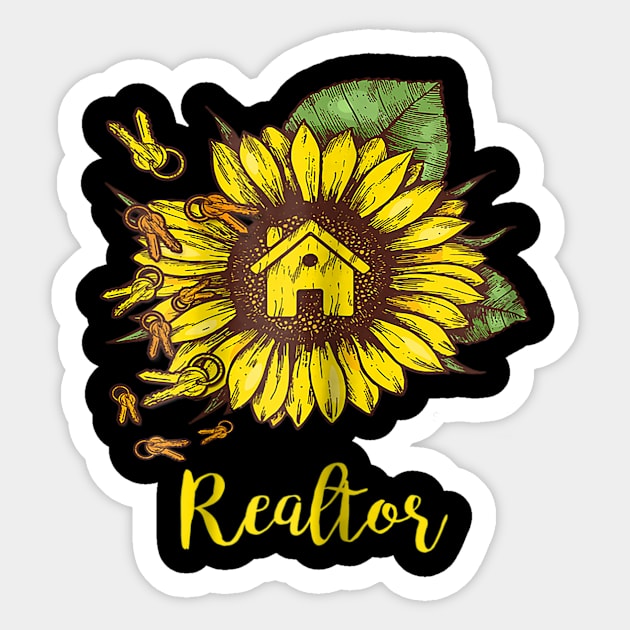 Man And Women Sunflower Realtor Sticker by Barnard